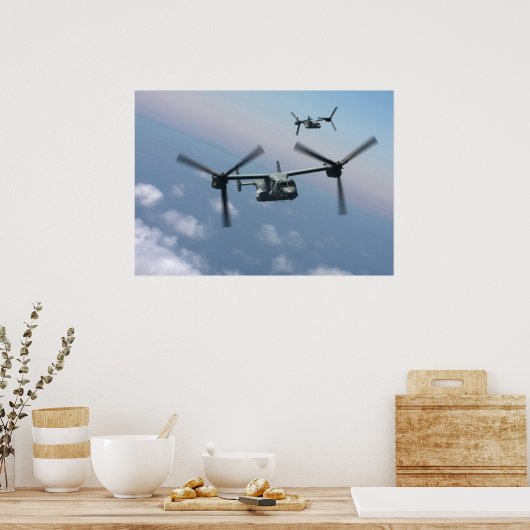 MV-22オスプレイ航空機 ポスター (キッチン)