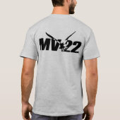 MV-22灰色のワイシャツ Tシャツ (裏面)
