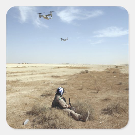 MV-22Bオスプレイは米海軍病院コルpsmを飛ぶ スクエアシール (正面)