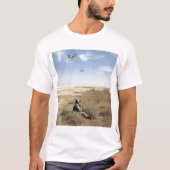 MV-22Bオスプレイは米海軍病院コルpsmを飛ぶ Tシャツ (正面)