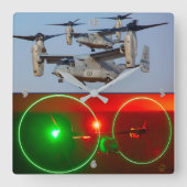 MV-22Bオスプレイ スクエア壁時計 (正面)
