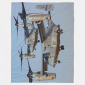 MV-22Bオスプレイ フリースブランケット (正面)