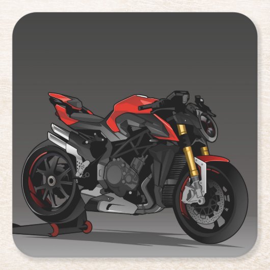 MV Agusta Brutale 1000RR スクエアペーパーコースター (正面)