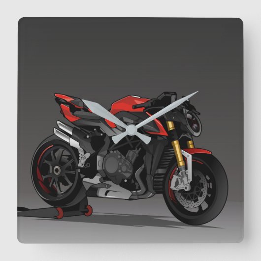 MV Agusta Brutale 1000RR スクエア壁時計 (正面)