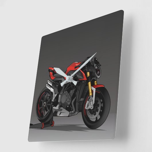 MV Agusta Brutale 1000RR スクエア壁時計 (傾斜)