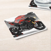 MV Agusta Brutale 1000RR with special background スクエアペーパーコースター (アングル)