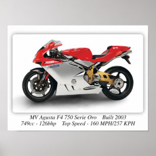 MV Agusta F4750 Serie Oro Baytorky - A3サイズ ポスター