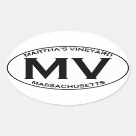 MV - Martha's Vineyard Massachusetts 楕円形シール