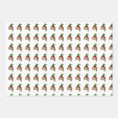 MVBサンタズ小妖精や小人ヘルパーデザイン ラッピングペーパーシート (正面)