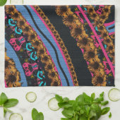 MVBテキスタイル抽象芸術クリエイティブ作品 キッチンタオル (折り畳み)