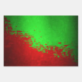 MVBデジタルフェイクフォイル羊皮紙赤緑デザイン ラッピングペーパーシート (正面)