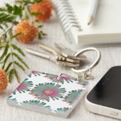 MVBパステルデイジー数々のカラー – デザイン2 キーホルダー (正面右)