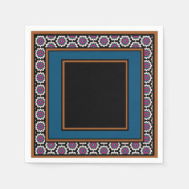 MVBメキシコモノグラム可能アクセント縁どデザイン1 スタンダードカクテルナプキン