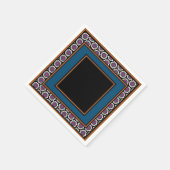 MVBメキシコモノグラム可能アクセント縁どデザイン1 スタンダードカクテルナプキン (角)