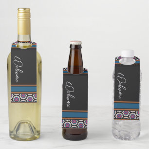 MVBメキシコモノグラム可能アクセント縁どデザイン1 ボトルネックタグ