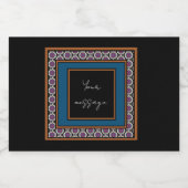 MVBメキシコモノグラム可能アクセント縁どデザイン リキュールボトルラベル (シングルラベル)