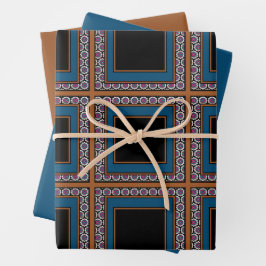 MVBメキシコモノグラム可能アクセント縁ど ラッピングペーパーシート