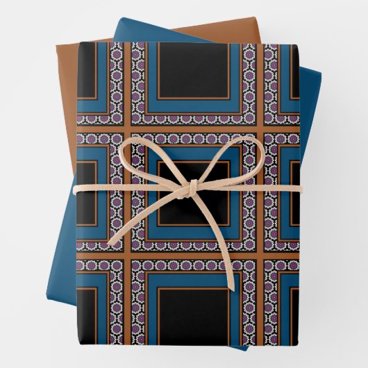 MVBメキシコモノグラム可能アクセント縁ど ラッピングペーパーシート (インサイチュ)