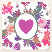 MVBラブブーケ配列デザイン スクエアペーパーコースター (正面)