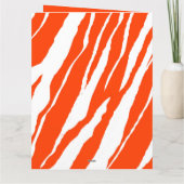 MVB タイガー ストライプ デザイン - オレンジ & ホワイト カード (裏面)