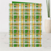 MVB Fall Plaid Green/Orange/Yellow Design カード (裏面)