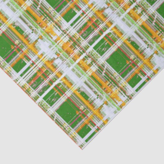 MVB Fall Plaid Green/Orange/Yellow Design 薄葉紙 (詳細)