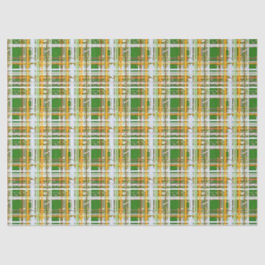 MVB Fall Plaid Green/Orange/Yellow Design 薄葉紙 (正面)