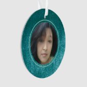 MVB Faux Velvet Teal Customizable Design オーナメント (正面)