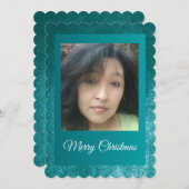 MVB Faux Velvet Teal Customizable Design シーズンカード (正面/裏面)