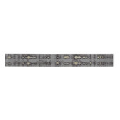 MVB Plaid Gray Beige Design サテンリボン (正面)