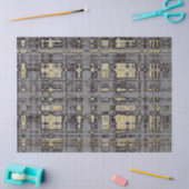 MVB Plaid Gray Beige Design 薄葉紙 (クラフト)