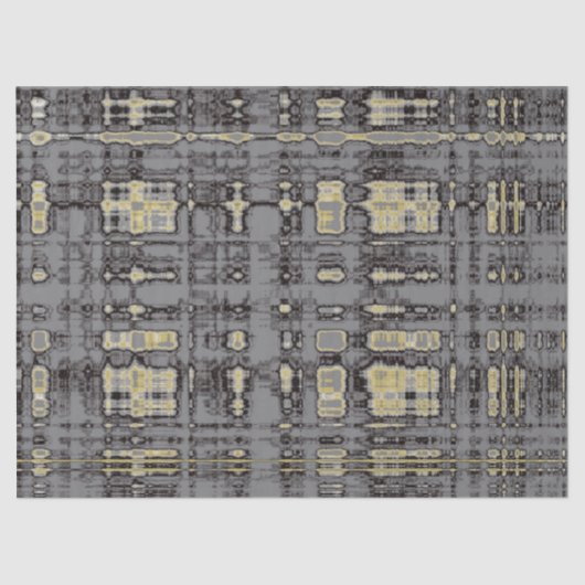 MVB Plaid Gray Beige Design 薄葉紙 (正面)