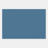 MVB Retro Blue Pattern with Yellow Flower Design ラッピングペーパーシート (正面3)