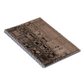 MVB Sepia-Faux Glass-Wrapping Paper ノートブック (右側)