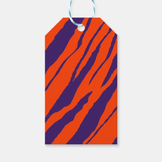 MVB Tiger Stripes Design- Orange & Purple ギフトタグ (正面)