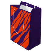 MVB Tiger Stripes Design- Orange & Purple ミディアムペーパーバッグ (裏面アングル)