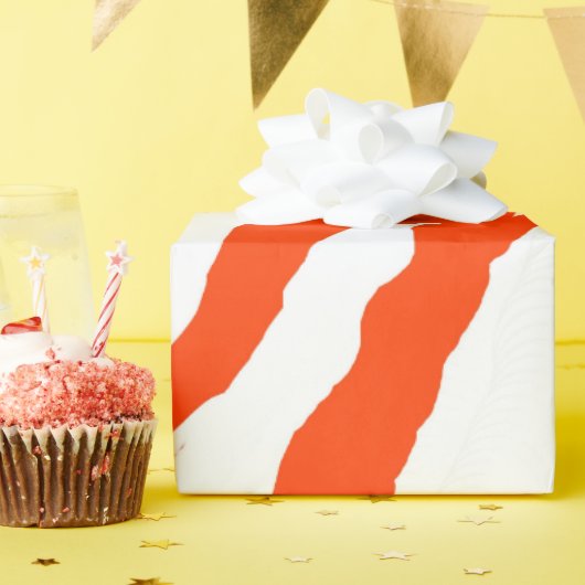 MVB Tiger Stripes Design- Orange & White ラッピングペーパー (誕生日パーティー)