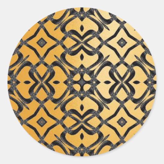 MVB Xレースパターンステッカー – クリームイエロー ラウンドシール (正面)