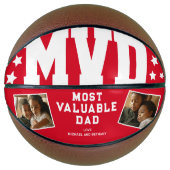 MVD最も貴重なパパ2枚フォトレッド バスケットボール (正面)