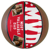 MVD最も貴重なパパ2枚フォトレッド バスケットボール (縦)