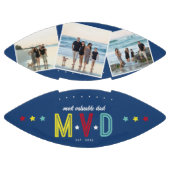MVD – 最も貴重なパパカスタム3写真記念 アメリカンフットボール (パネル)