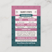 MVPカスタムペットトレーディングカードおもしろいドッグトレーディングカード コーリングカード (裏面)