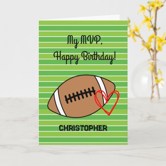 MVPサッカー誕生日 カード (黄色い花)