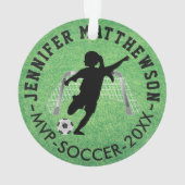 MVPサッカー⚽選手 – 女子 オーナメント (裏面)