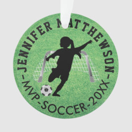 MVPサッカー⚽選手 – 女子 オーナメント