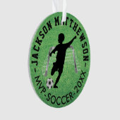 MVPサッカー⚽選手 – 男の子 オーナメント (正面)