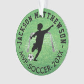 MVPサッカー⚽選手 – 男の子 オーナメント (正面)