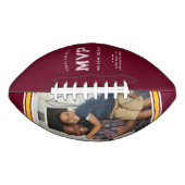 MVPパパ |ブルゴーニュ&金ゴールド父の日 アメリカンフットボール (正面)