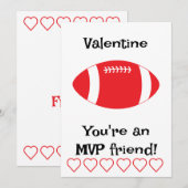 MVPフットボールキッズ クリスマス ホリデー カード (正面/裏面)