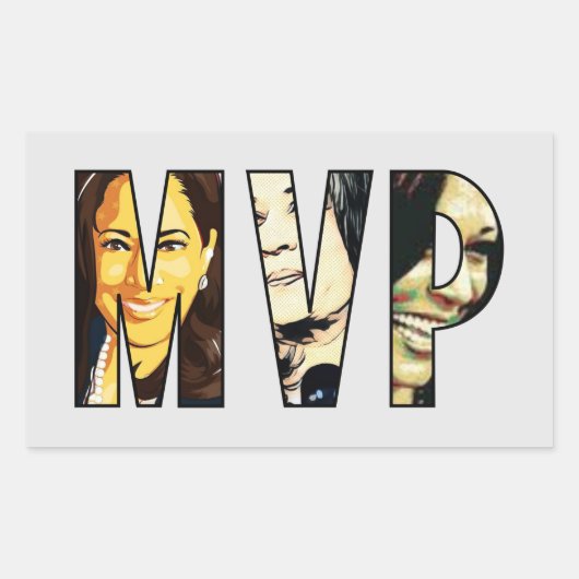 MVPマダム副社長Kamala Harris 長方形シール (正面)